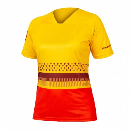 Endura Koszulka Wms SingleTrack Print T LTD YEL.jpg